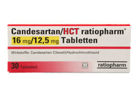 Candesartan/HCT ratiopharm 16 mg/12,5 mg Tabletten