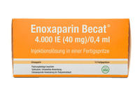 Enoxaparin Becat 4.000 IE (40 mg)/0,4 ml Injektionslösung in einer Fertigspritze