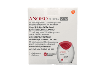 ANORO 55 Mikrogramm/22 Mikrogramm einzeldosiertes Pulver zur Inhalation