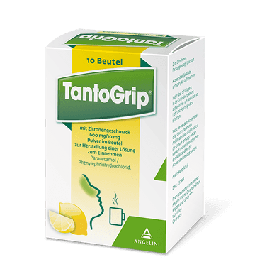 Tantum Grip Zitronengeschmack Paracetamol/Phenylephrinhydrochlorid 600 mg/10 mg Pulver im Beutel zur Herstellung einer Lösung zum Einnehmen