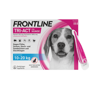 Frontline Tri-Act 135,2 mg / 1009,6 mg Lösung zum Auftropfen für Hunde 10-20 kg