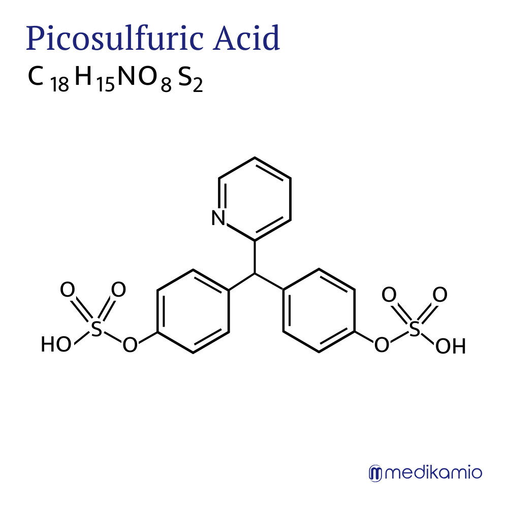 Graphic structural formula of the active ingredient sodium picosulfate
