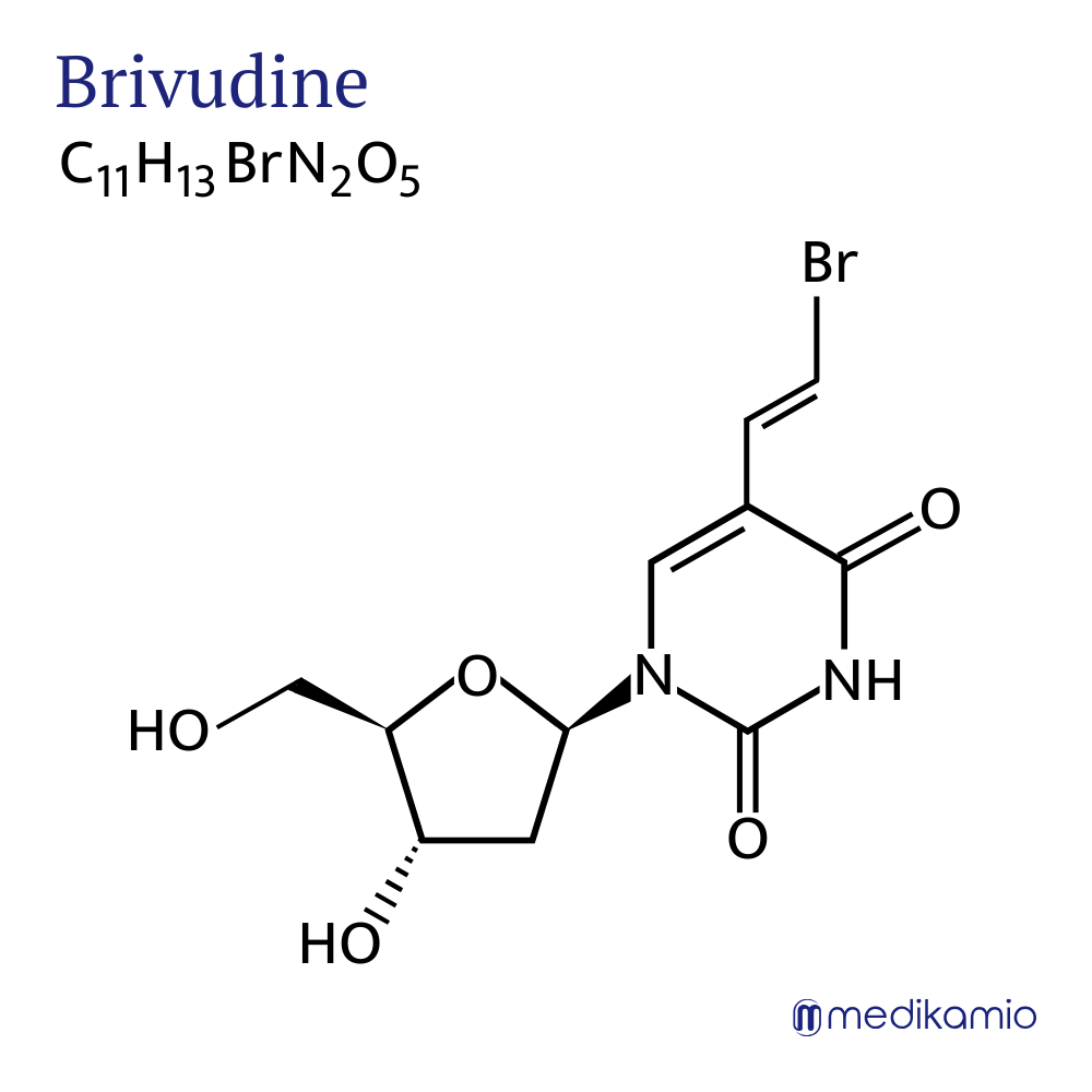 Graphic structural formula of the active substance brivudine