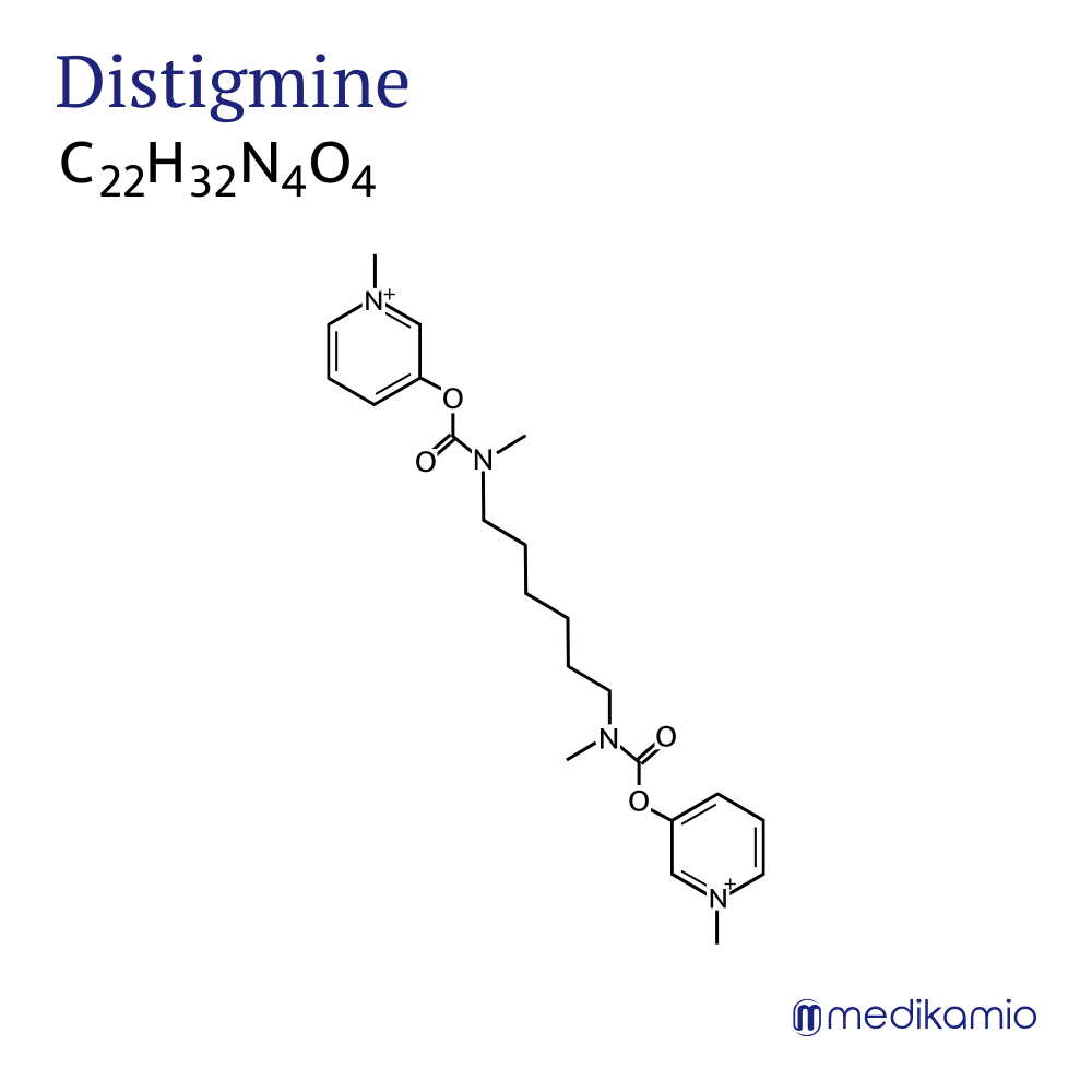 Grafik Strukturformel des Wirkstoffs Distigmin