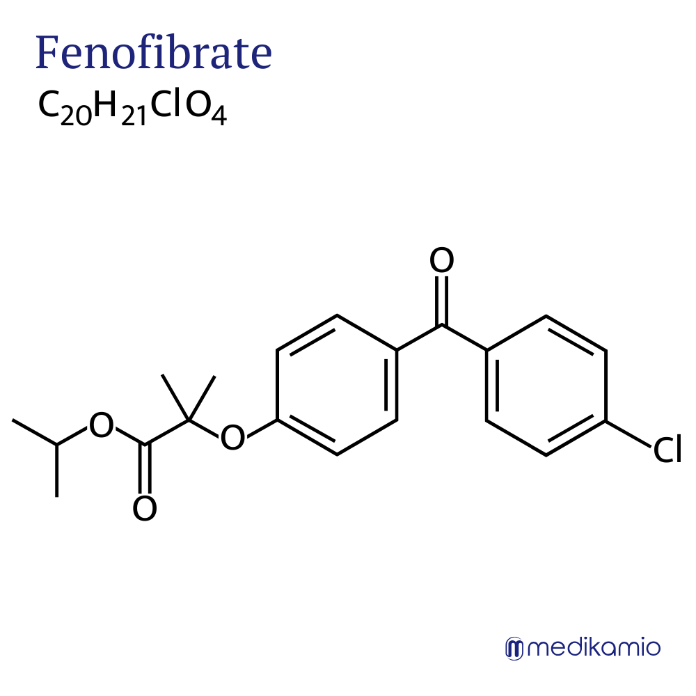 Fórmula estrutural gráfica do ingrediente ativo fenofibrato