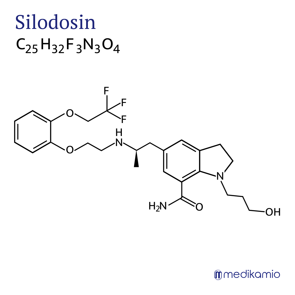 Grafik Strukturformel des Wirkstoffs Silodosin
