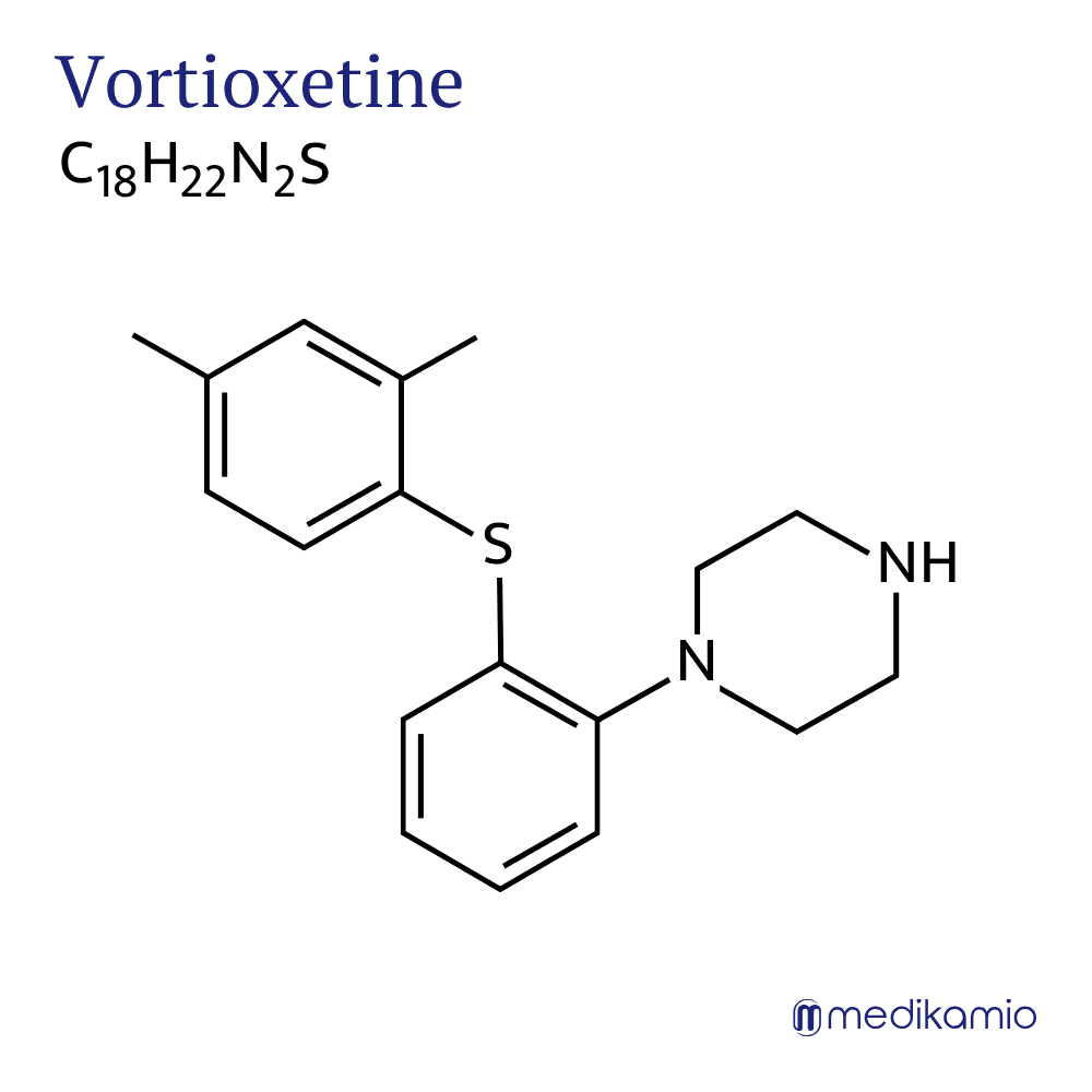 Graphique Formule structurelle de la substance active vortioxétine