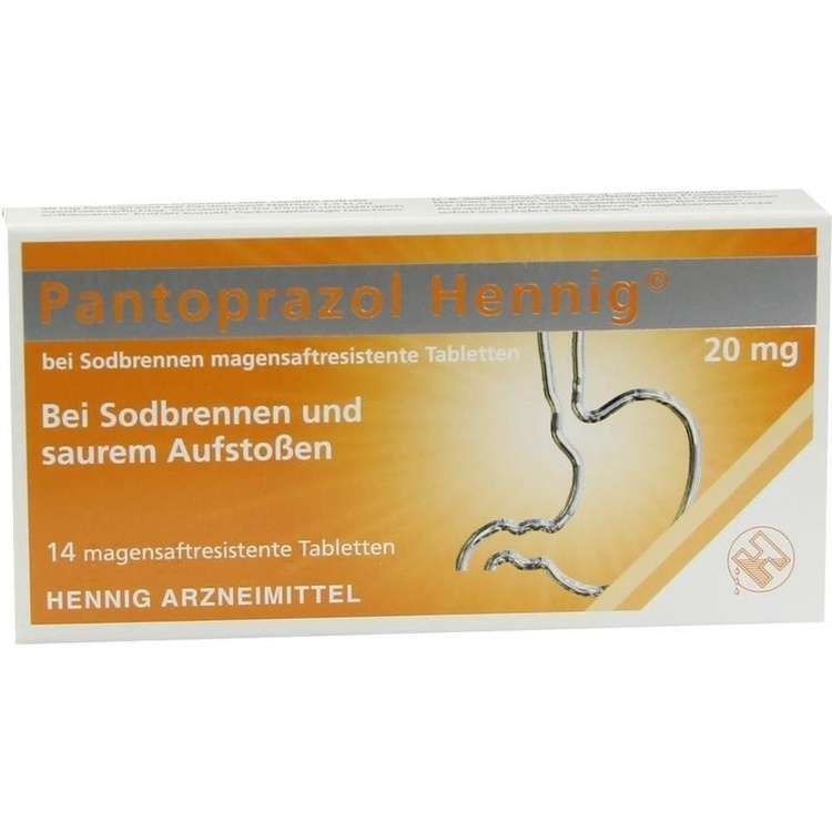 Pantoprazol Hennig bei Sodbrennen 20 mg magensaftresistente Tabletten