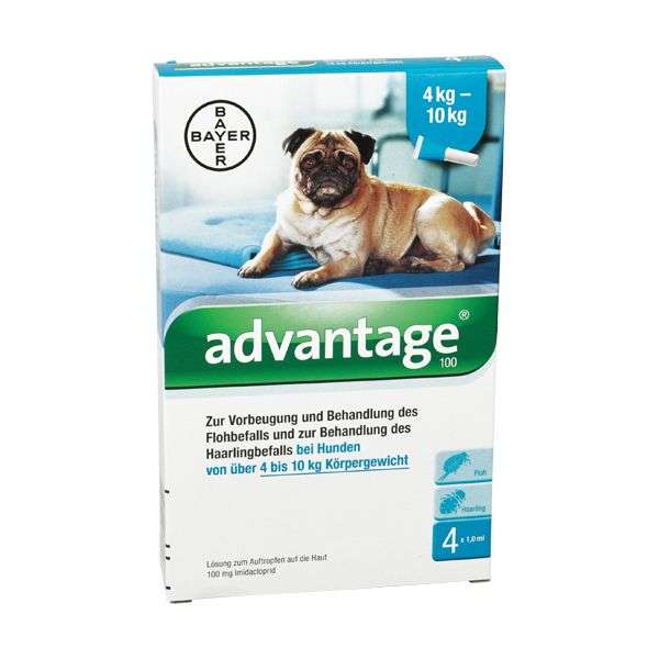 Advantage 100 mg Lösung zum Auftropfen für Hunde (≥ 4 - < 10 kg)