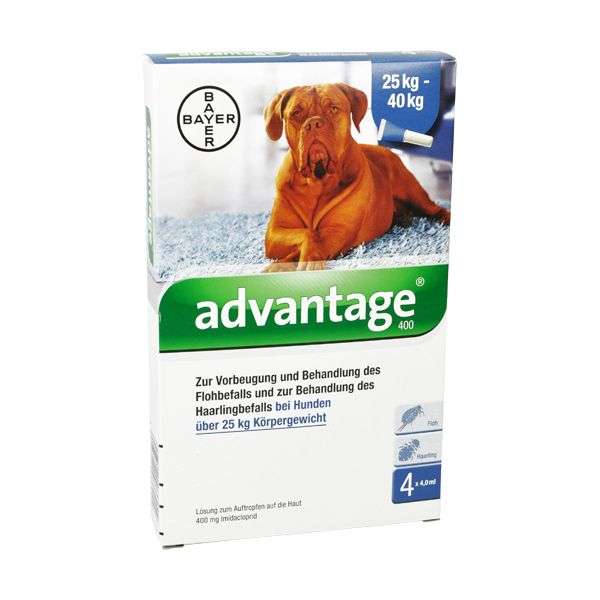 Advantage 400 mg Lösung zum Auftropfen für Hunde (≥ 25 kg)