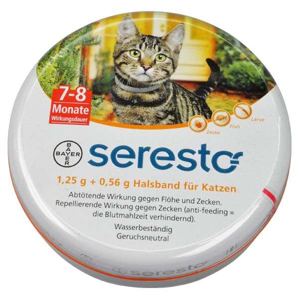 Seresto 1,25 g + 0,56 g wirkstoffhaltiges Halsband für Katzen