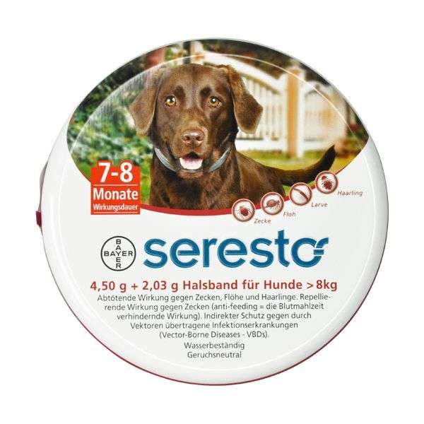 Seresto 4,50 g + 2,03 g wirkstoffhaltiges Halsband für Hunde > 8 kg