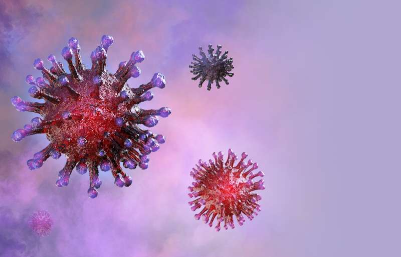 China pathogeen respiratoir coronavirus 2019-ncov griepuitbraak 3D medische illustratie. Microscopisch beeld van drijvende influenzaviruscellen. Gevaarlijk aziatisch ncov coronavirus, SARS pandemie risicoconcept pathogeen respiratoir coronavirus 2019-ncov griep